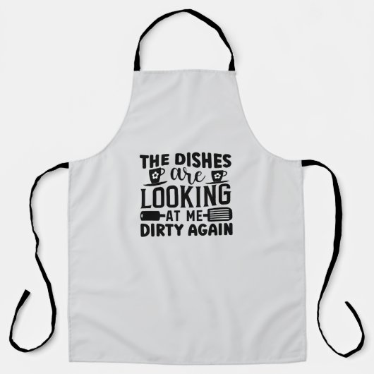 Geschirr schauen mich wieder dreckig an, sonnige R Schürze (Vorderseite)