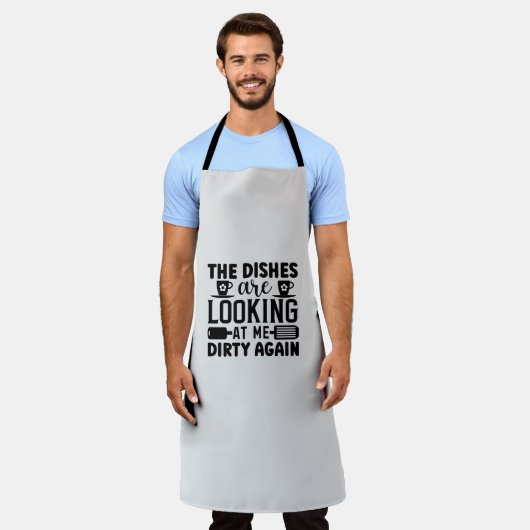 Geschirr schauen mich wieder dreckig an, sonnige R Schürze (Getragen)