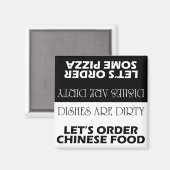 Geschirr sind dreckig Bestellen wir Lieferung dopp Magnet (Vorderseite/Rückseite)