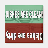 Geschirr sind sauber und schmutzig magnet (Vorne)