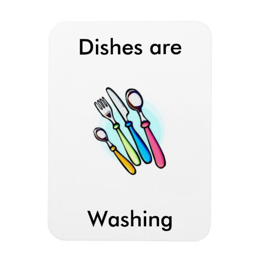 Geschirr sind Waschmaschine Magnet (Vertikal)