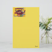 Geschirr/ Tee Wasserkocher mit Obst Briefpapier (Stehend Vorderseite)