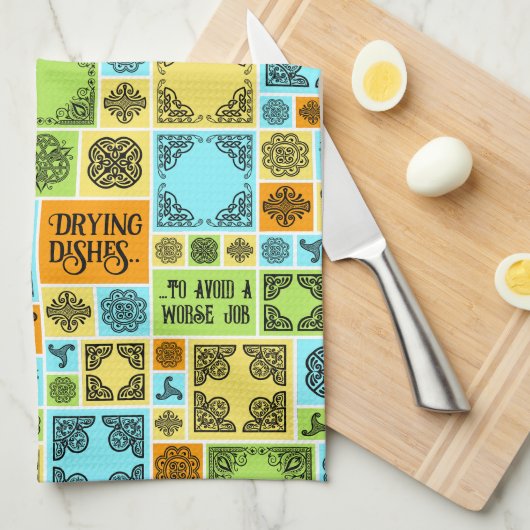 Geschirr trocken, um ein schlimmes Arbeitsmuster z Geschirrtuch (Viertel Falte)