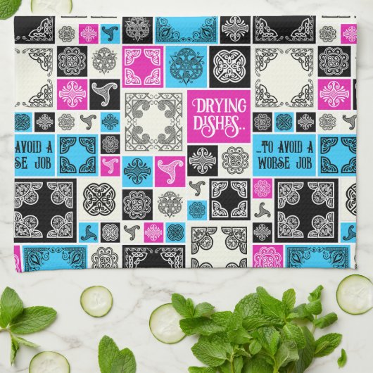 Geschirr trocken, um ein schlimmes Arbeitsmuster z Geschirrtuch (Gefaltet)