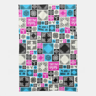 Geschirr trocken, um ein schlimmes Arbeitsmuster z Geschirrtuch