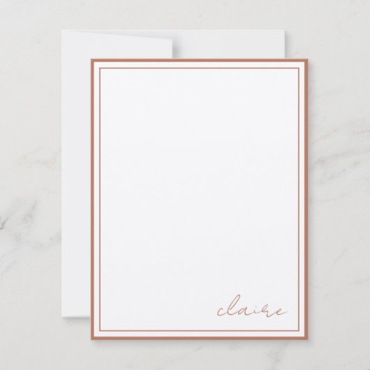 Geschirr Vintag Terracotta Note Card Mitteilungskarte (Vorderseite)