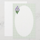 Geschirr: Violetten, Polka Dots to Personalize Briefpapier (Vorne/Hinten)