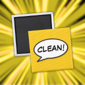 Geschirrspüler Clean Fun Retro Comic Pop Kunst Magnet