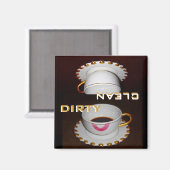 Geschirrspüler, Extravagante Geschirr Magnet (Vorderseite/Rückseite)