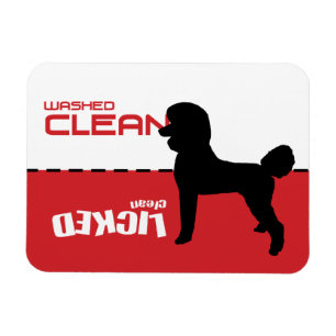 Geschirrspüler für die Poodle Silhouette Magnet 