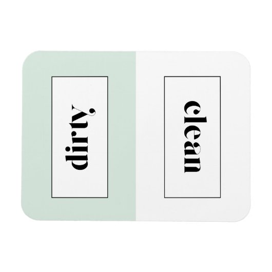 Geschirrspüler für Minze und weiße, muffige Stift- Magnet (Horizontal)