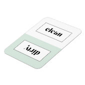 Geschirrspüler für Minze und weiße, muffige Stift- Magnet (Linke Seite)