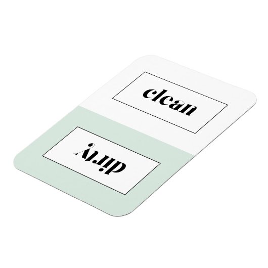 Geschirrspüler für Minze und weiße, muffige Stift- Magnet (Linke Seite)