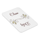 Geschirrspüler Gelb Tulip Saubere - schmutzige Mag Magnet (Rechte Seite)