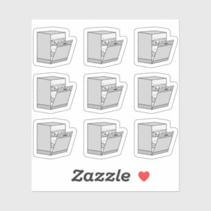 Geschirrspüler Geschirr Auswahl Erinnerung Reinigu Aufkleber