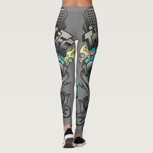 Geschirrspüler Graffiti Zeichnend Leggings (Rückseite)
