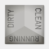 Geschirrspüler grau, dreckig, sauber, umkehrbar magnet (Vorne)