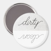 Geschirrspüler Magnet Dirty Sauberes Modernes Holz (Vorderseite/Rückseite)