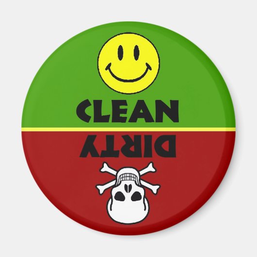 Geschirrspüler Magnet für Schädel und Similie Saub (Vorne)