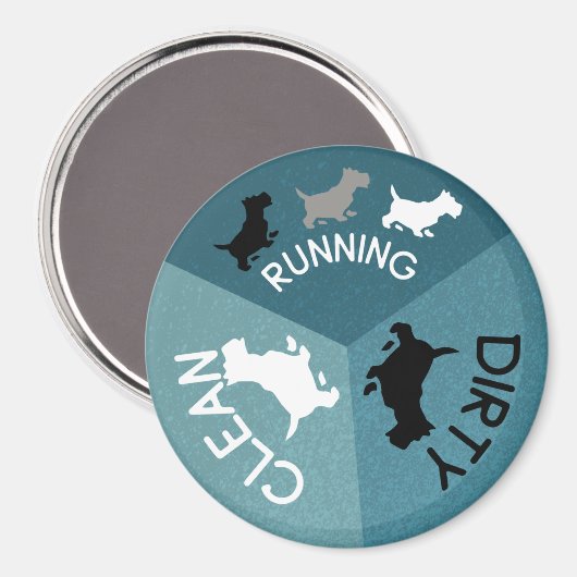 Geschirrspüler Magnet Haustier Hund läuft saubere (Vorderseite/Rückseite)