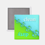 Geschirrspüler Magnet - sauber oder dreckig? (Vorderseite/Rückseite)