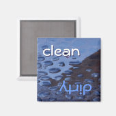 Geschirrspüler Magnet - sauber oder dreckig? (Vorderseite/Rückseite)