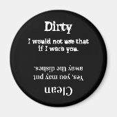 Geschirrspüler Magnet sauber oder dreckig (Vorne)