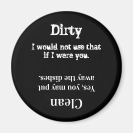 Geschirrspüler Magnet sauber oder dreckig