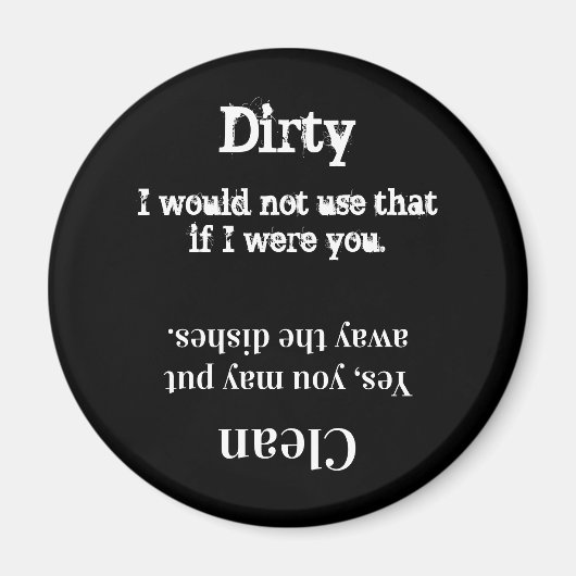 Geschirrspüler Magnet sauber oder dreckig (Vorne)