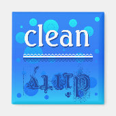 Geschirrspüler Magnet - sauber oder dreckig? (Vorne)