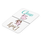 Geschirrspüler Magnet Sauberkeit/schmutzige Schwei (Linke Seite)