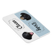 Geschirrspüler Magnet Schwarzes Labor sauber/dreck (Rechte Seite)