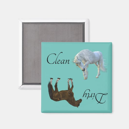 Geschirrspüler Magnet Unicorn Pferd (Vorderseite/Rückseite)