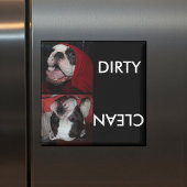 Geschirrspüler nach Maß sauber oder dreckig Magnet