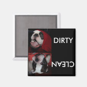 Geschirrspüler nach Maß sauber oder dreckig Magnet (Vorderseite/Rückseite)