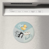 Geschirrspüler Niedliche Tiere reinigen schmutzige Magnet (In Situ (Geschirrspüler))