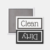 Geschirrspüler sauber/dreckiges Magnet (Vorderseite/Rückseite)