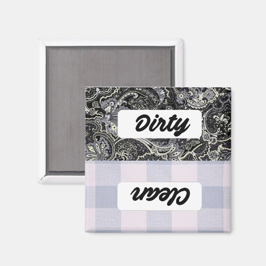 Geschirrspüler sauber/dreckiges Schild Magnet (Vorderseite/Rückseite)