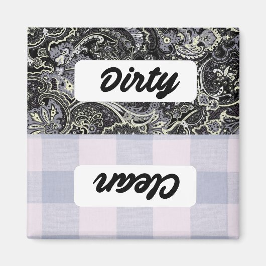 Geschirrspüler sauber/dreckiges Schild Magnet (Vorne)