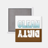 Geschirrspüler sauber oder dreckig magnet (Vorderseite/Rückseite)