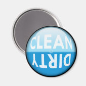 Geschirrspüler sauber oder dreckiges Zeichen Magnet (Vorderseite/Rückseite)