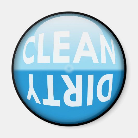 Geschirrspüler sauber oder dreckiges Zeichen Magnet (Vorne)