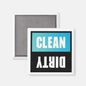 Geschirrspüler sauber oder dreckiges Zeichen Magnet (Vorderseite/Rückseite)