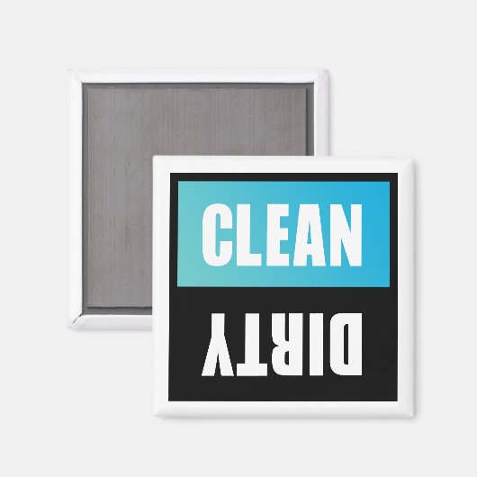 Geschirrspüler sauber oder dreckiges Zeichen Magnet (Vorderseite/Rückseite)