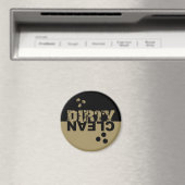 Geschirrspüler, sauber, schwarz und goldfarben magnet (In Situ (Geschirrspüler))