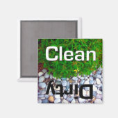 Geschirrspüler sauber und dreckig magnet (Vorderseite/Rückseite)