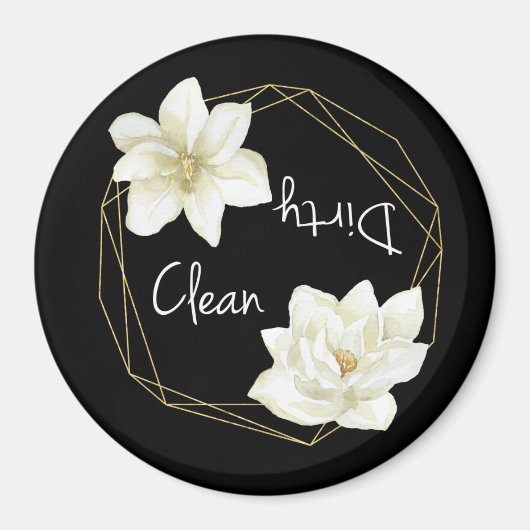 Geschirrspüler Saubere Blume Magnolia Elegante Magnet (Vorne)