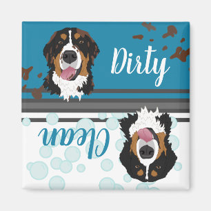Geschirrspüler Saubere Dirty Bernese Mountain Hund Magnet