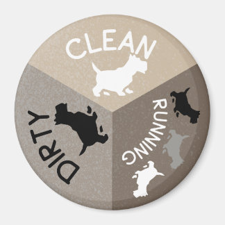 Geschirrspüler Saubere dreckige Niedliche Haustier Magnet