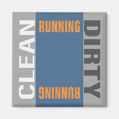 Geschirrspüler Saubere, schmutzige laufende Geschi Magnet (Vorne)